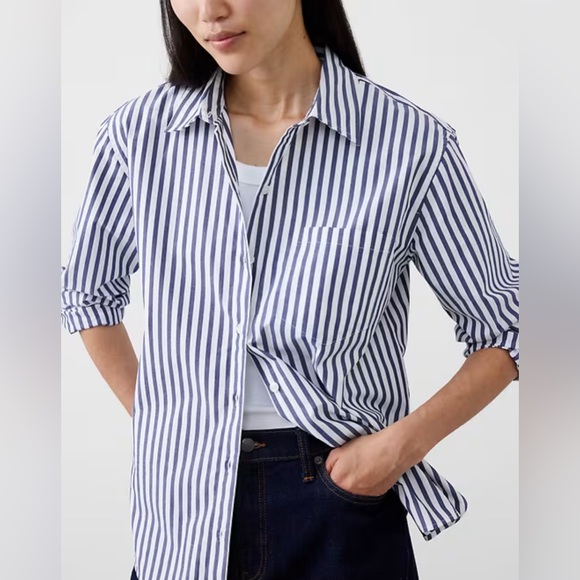 Banana Republic Factory Classic Poplin Shirt, M, NWOT - Picture 3 of 7